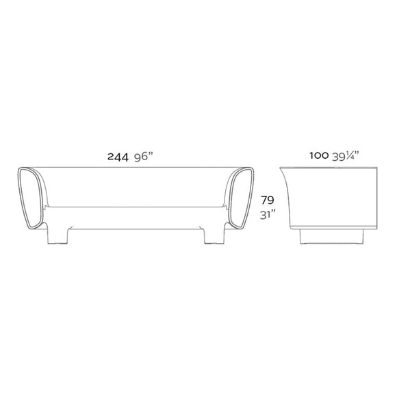 Bum Bum Illuminated Sofa Outdoor Vondom   