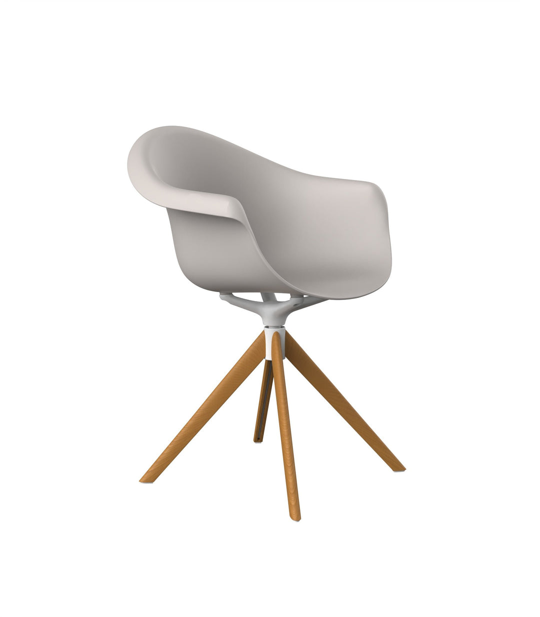 SWIVEL ARMCHAIR WITH WOODEN LEGS (Set of 2) Outdoor Vondom