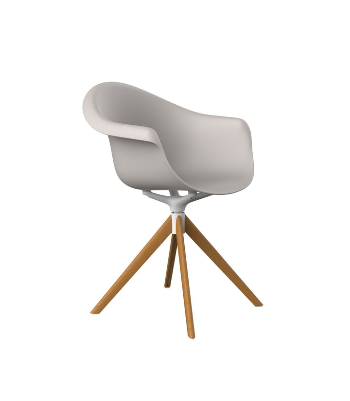 SWIVEL ARMCHAIR WITH WOODEN LEGS (Set of 2) Outdoor Vondom