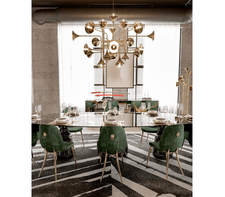 Pietra Oval Xl Nero Marquina Dining Table  Boca Do Lobo   