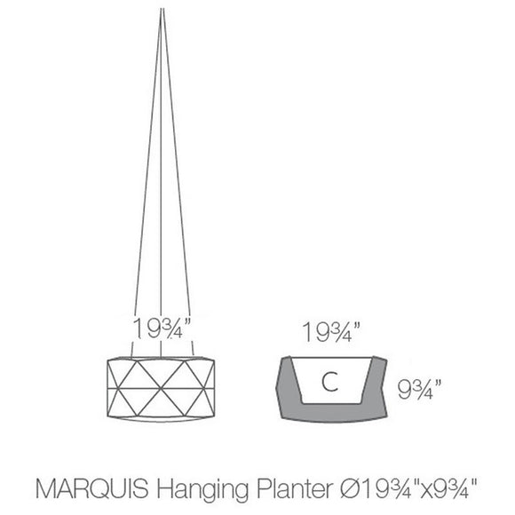 Marquis Hanging Planter Outdoor Vondom   