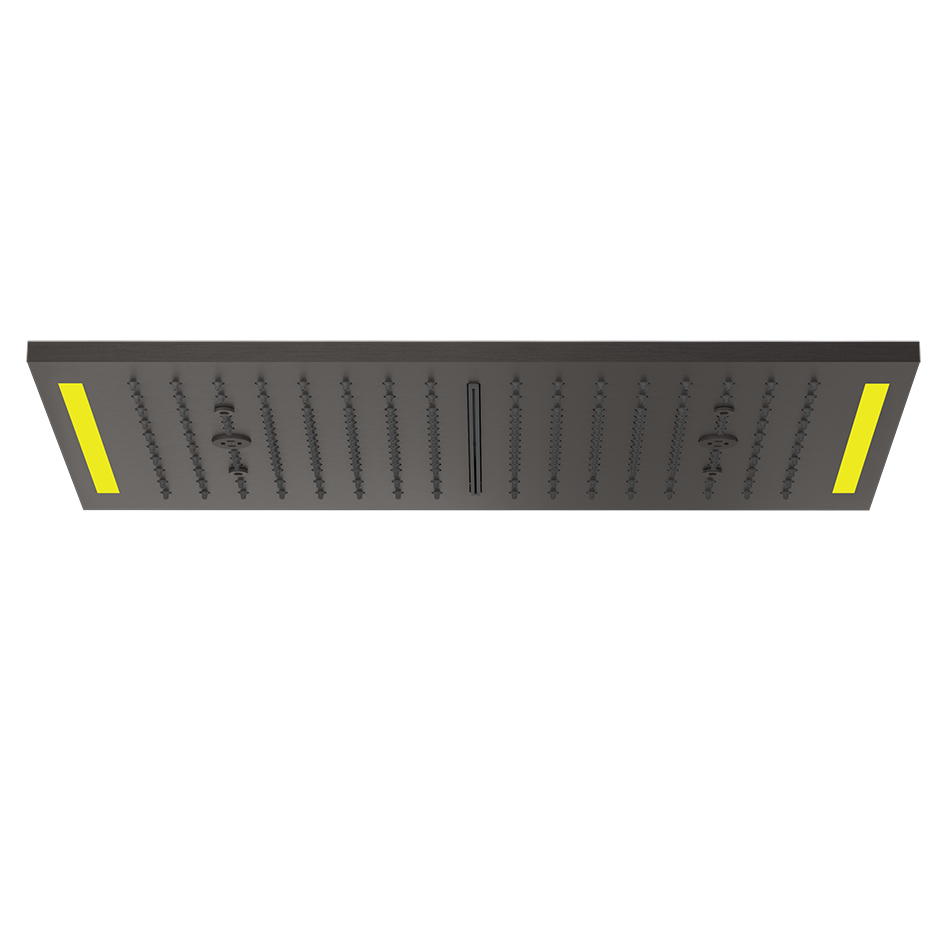 Colour Cover with Lighting System - 57882 Showers GESSI Black Metal Brushed PVD