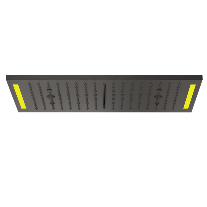 Colour Cover with Lighting System - 57882 Showers GESSI Black Metal Brushed PVD
