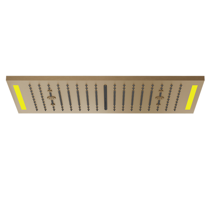 Colour Cover with Lighting System - 57882 Showers GESSI Warm Bronze Brushed PVD