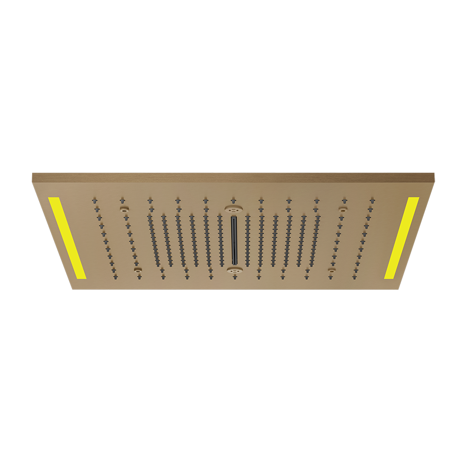 Colour Cover with Lighting System - 57977 Showers GESSI Warm Bronze Brushed PVD