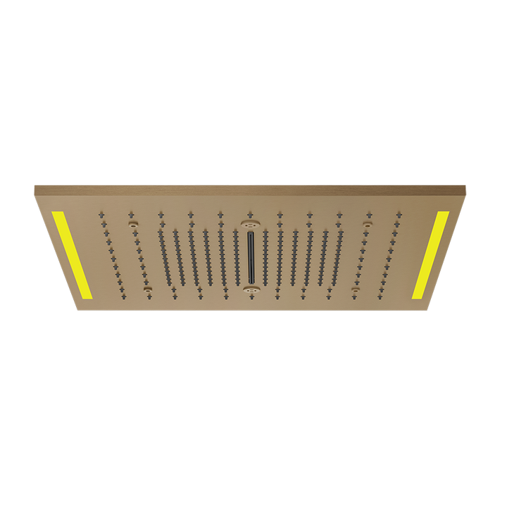 Colour Cover with Lighting System - 57977 Showers GESSI Warm Bronze Brushed PVD