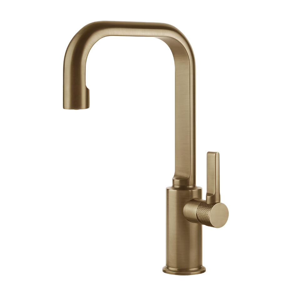 Inciso Basin Mixer - 58006 Bathroom Accessories GESSI Warm Bronze Brushed PVD