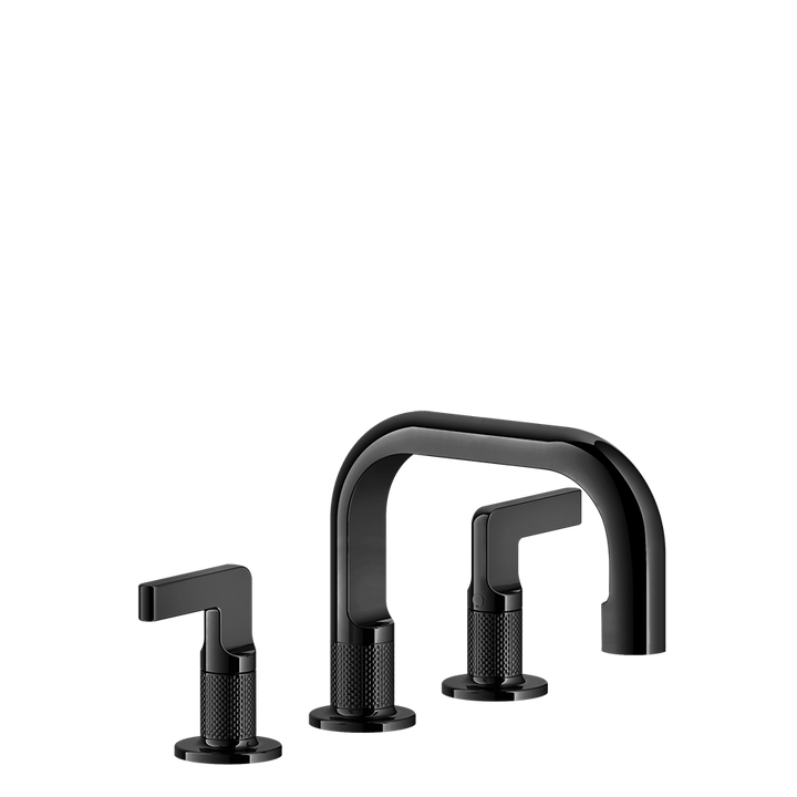 Gessi316 Bathroom Faucet With Pop-Up Waste - 58011 Bathroom Accessories GESSI Black Metal PVD