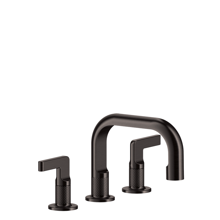 Gessi316 Bathroom Faucet With Pop-Up Waste - 58012 Bathroom Accessories GESSI Black Metal Brushed PVD