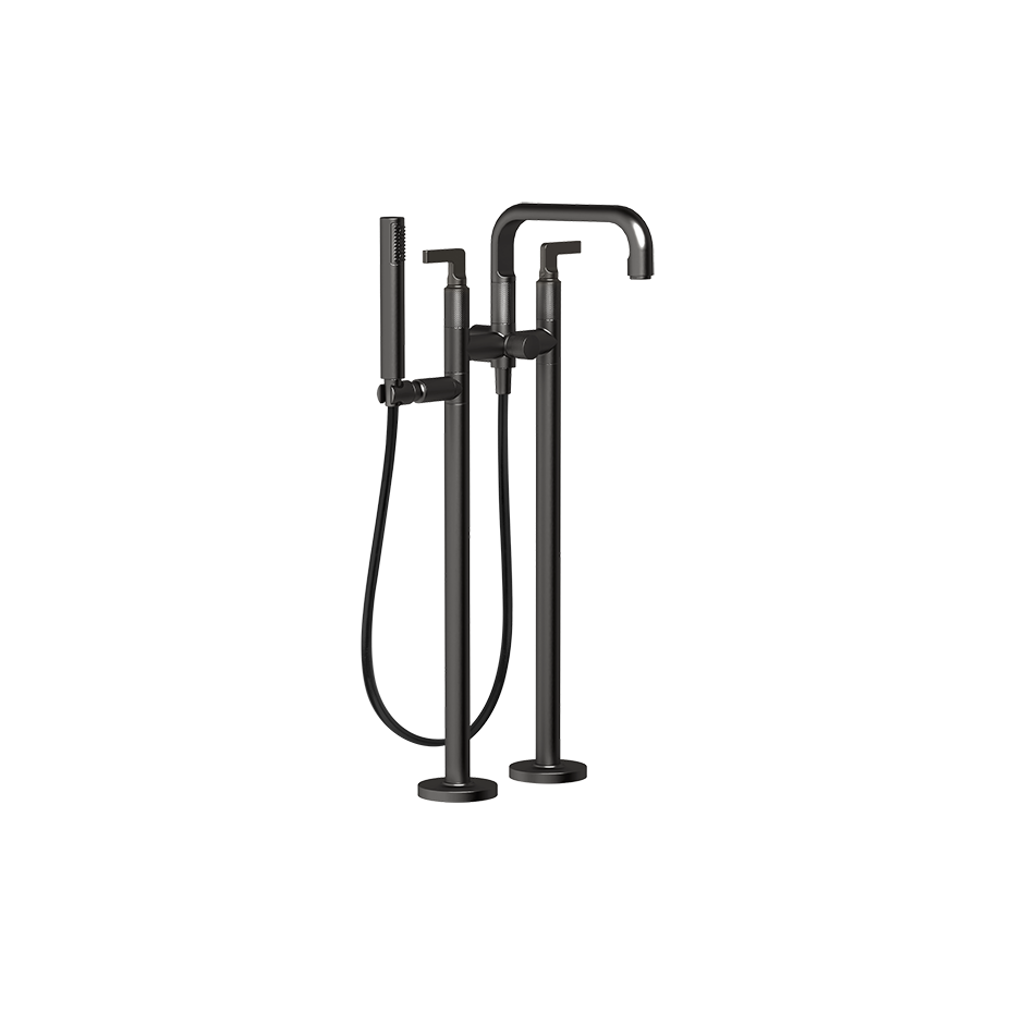 Inciso Tub Filler Trim Set - 58029 Bathroom Accessories GESSI Black Metal Brushed PVD