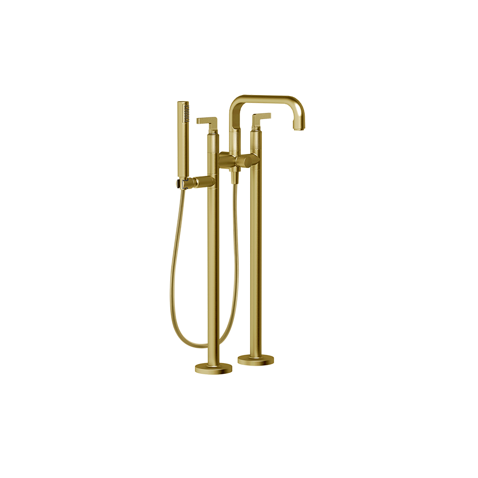 Inciso Tub Filler Trim Set - 58029 Bathroom Accessories GESSI Gold Brushed PVD