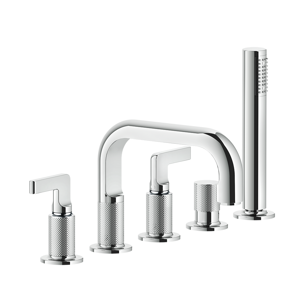 Inciso Roman Tub Set With Handshower - 58040 Bathroom Accessories GESSI Chrome