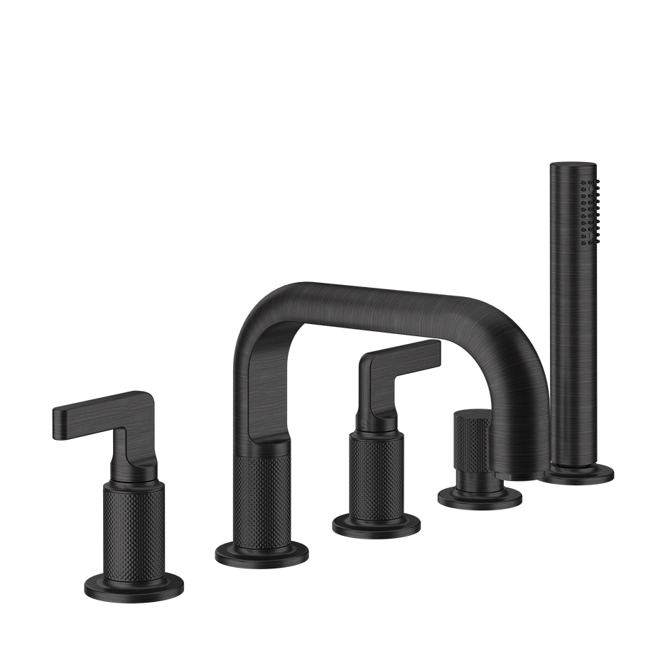 Inciso Roman Tub Set With Handshower - 58040 Bathroom Accessories GESSI Aged Bronze
