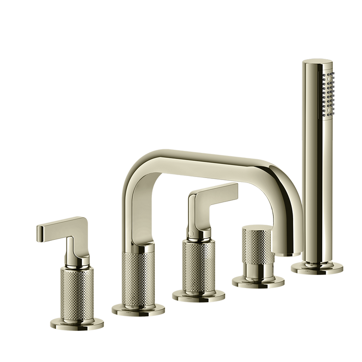 Inciso Roman Tub Set With Handshower - 58040 Bathroom Accessories GESSI Nickel PVD