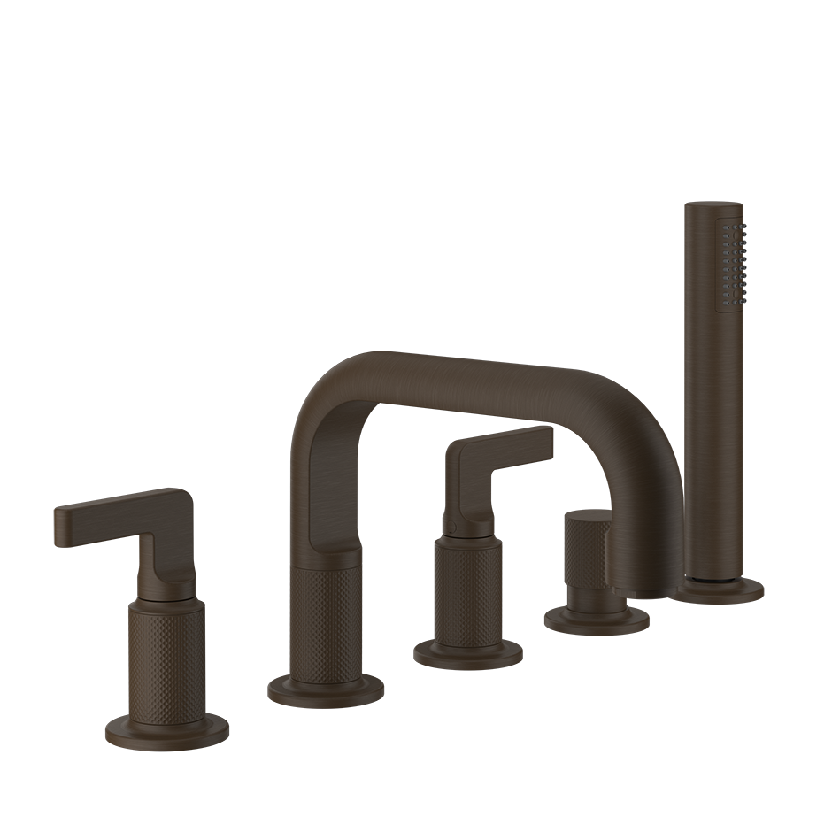 Inciso Roman Tub Set With Handshower - 58040 Bathroom Accessories GESSI Dark Bronze