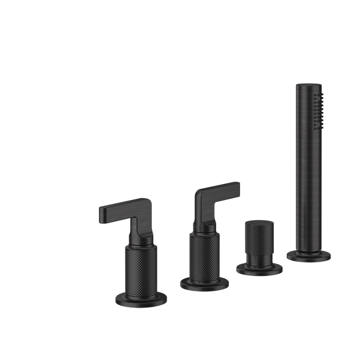 Inciso Tub Faucet Handles With Handshower - 58043 Bathroom Accessories GESSI Aged Bronze