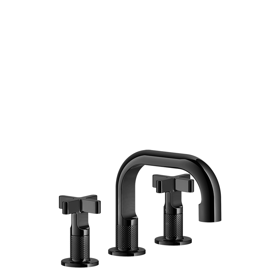 Inciso Bathroom Faucet With Pop-Up Waste - 58111 Bathroom Accessories GESSI Black Metal PVD