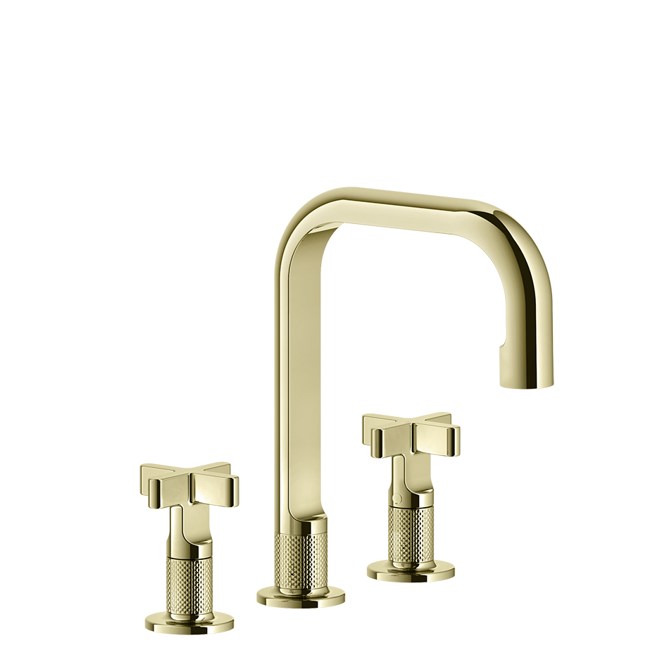 Inciso Bathroom Faucet With Pop-Up Waste - 58113 Bathroom Accessories GESSI Brass PVD