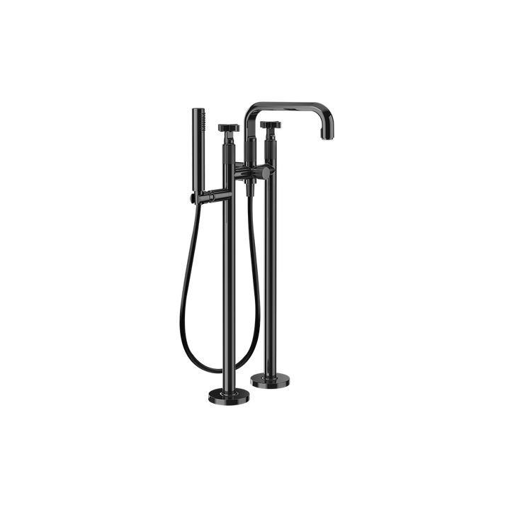 Inciso Tub Filler Trim Set - 58129 Bathroom Accessories GESSI Black Metal PVD