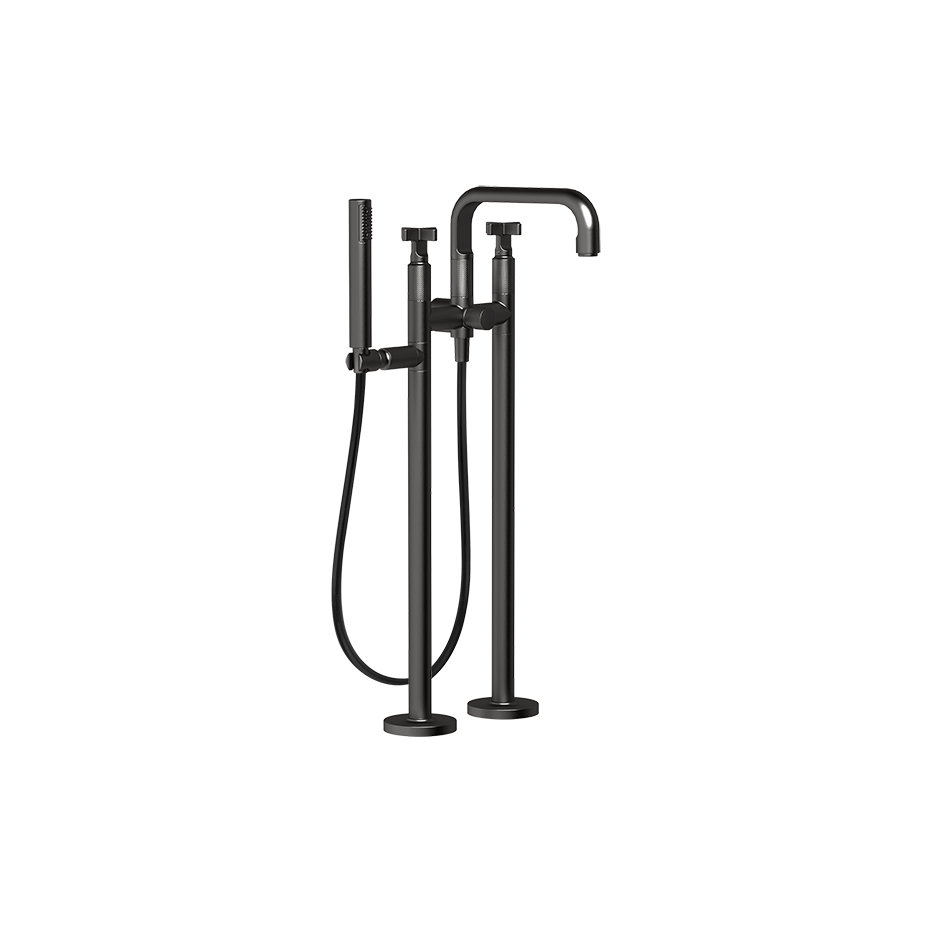 Inciso Tub Filler Trim Set - 58129 Bathroom Accessories GESSI Black Metal Brushed PVD