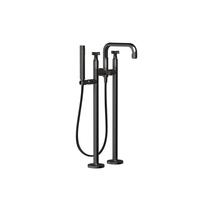 Inciso Tub Filler Trim Set - 58129 Bathroom Accessories GESSI Black Metal Brushed PVD