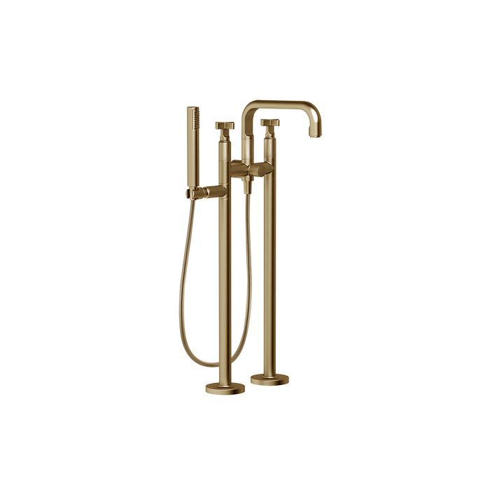 Inciso Tub Filler Trim Set - 58129 Bathroom Accessories GESSI Warm Bronze Brushed PVD