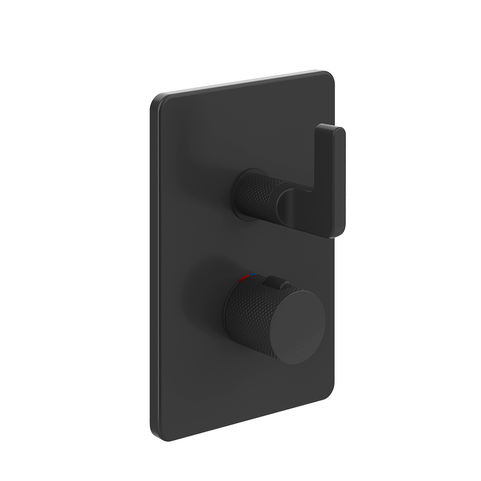 Inciso Thermostatic Trim With Single Volume Control - 58132 Bathroom Accessories GESSI Matte Black