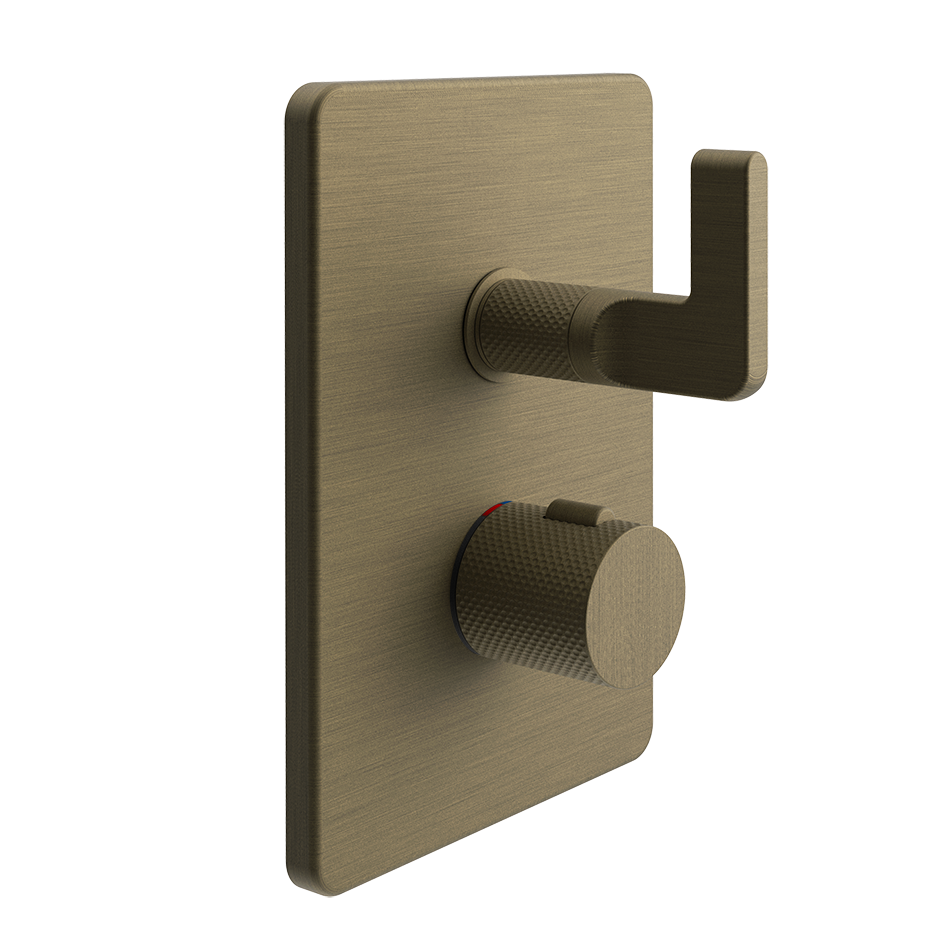 Inciso Thermostatic Trim With Single Volume Control - 58132 Bathroom Accessories GESSI Antique Brass