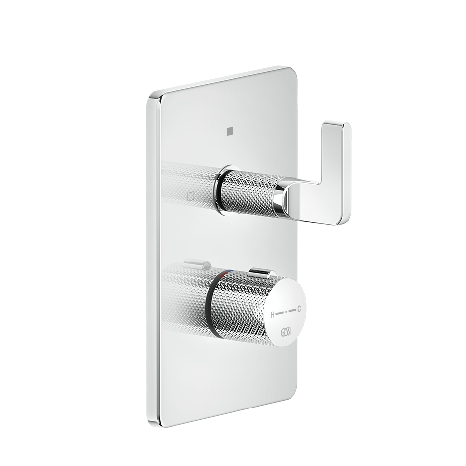 Inciso 2-Way Thermostatic Diverter And Volume Control Trim - 58134 Bathroom Accessories GESSI Chrome