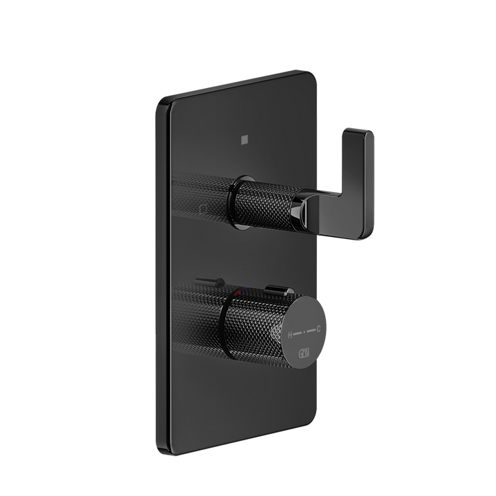 Inciso 2-Way Thermostatic Diverter And Volume Control Trim - 58134 Bathroom Accessories GESSI Black Metal PVD