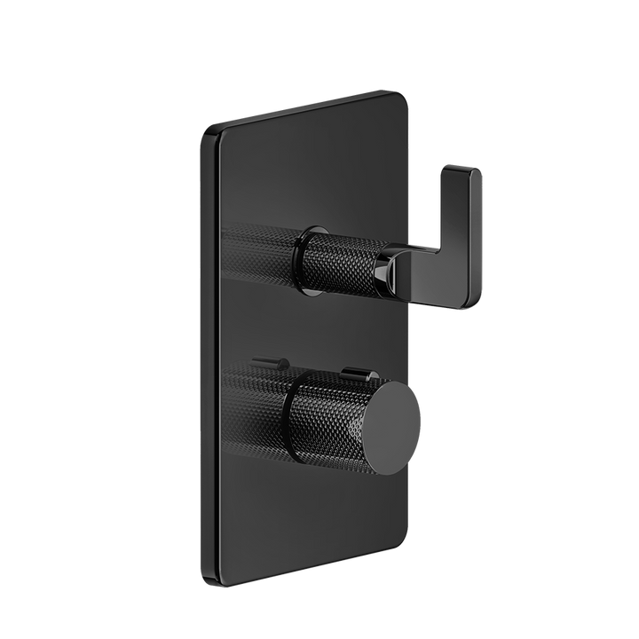 Inciso 3-Way Thermostatic Diverter And Volume Control Trim - 58136 Bathroom Accessories GESSI Black Metal PVD