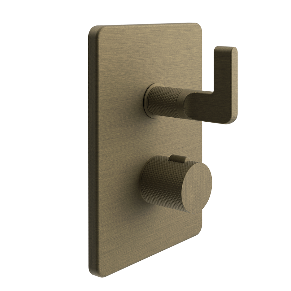 Inciso 3-Way Thermostatic Diverter And Volume Control Trim - 58136 Bathroom Accessories GESSI Antique Brass