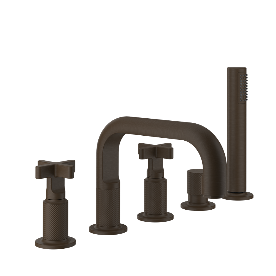 Inciso Roman Tub Set With Handshower - 58140 Bathroom Accessories GESSI Dark Bronze