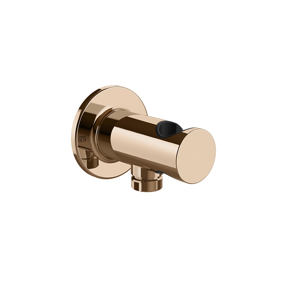 Inciso Handshower Hook With 1/2" Connection Water Outlet - 58161 Showers GESSI Copper PVD