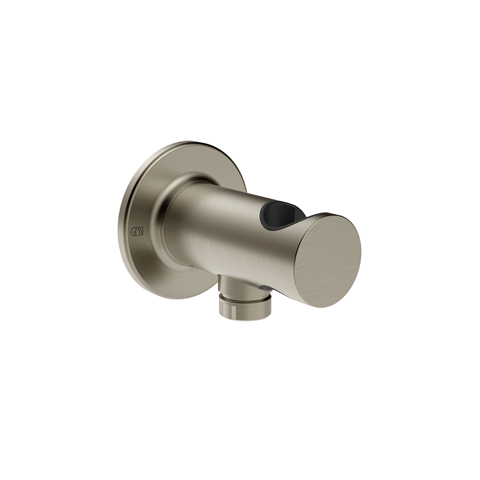 Inciso Handshower Hook With 1/2" Connection Water Outlet - 58161 Showers GESSI Finox Brushed Nickel