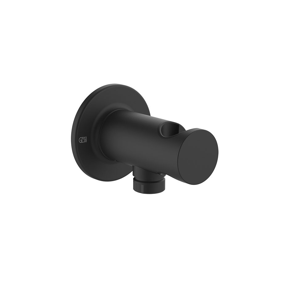 Inciso Handshower Hook With 1/2" Connection Water Outlet - 58161 Showers GESSI Matte Black