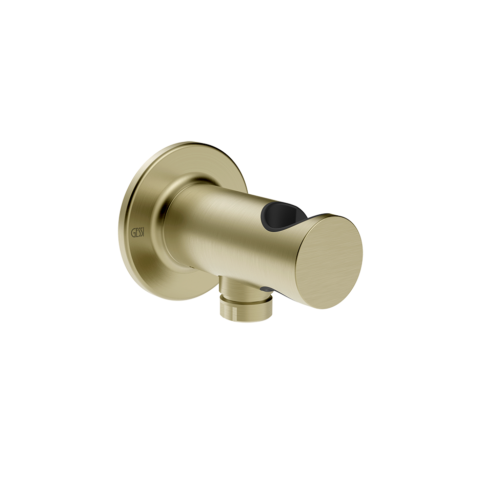 Inciso Handshower Hook With 1/2" Connection Water Outlet - 58161 Showers GESSI Brass Brushed PVD