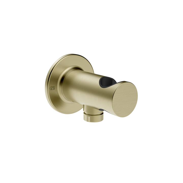 Inciso Handshower Hook With 1/2" Connection Water Outlet - 58161 Showers GESSI Brass Brushed PVD