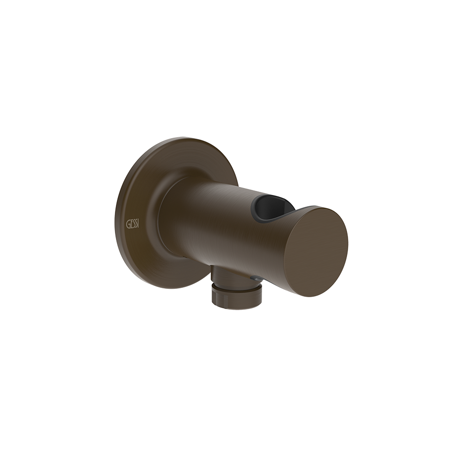 Inciso Handshower Hook With 1/2" Connection Water Outlet - 58161 Showers GESSI Dark Bronze