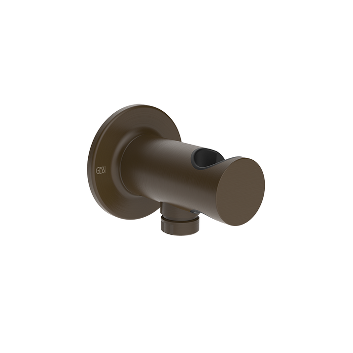 Inciso Handshower Hook With 1/2" Connection Water Outlet - 58161 Showers GESSI Dark Bronze