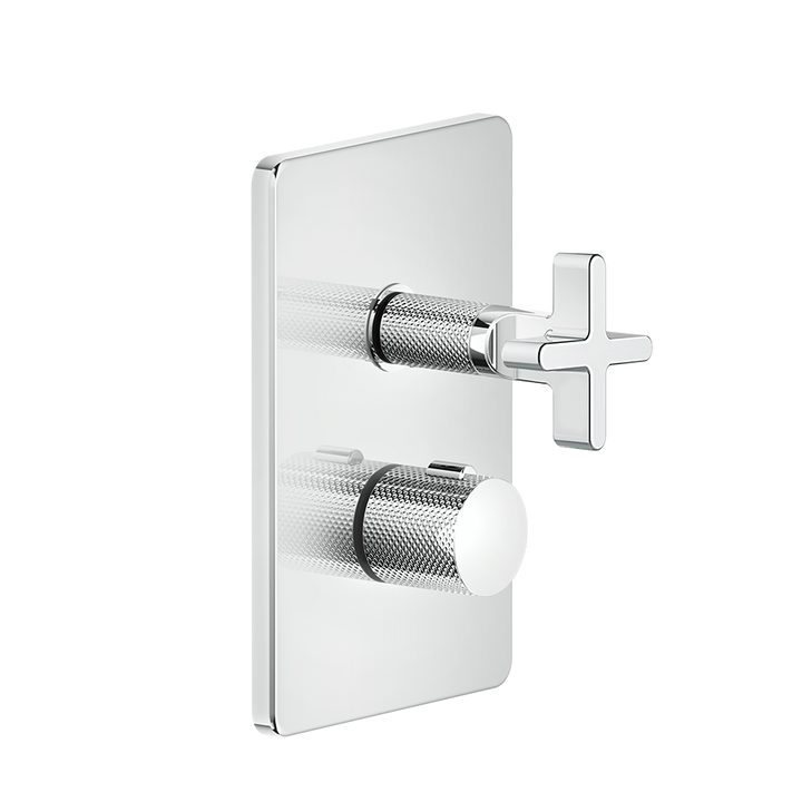 Inciso Thermostatic Trim With Single Volume Control Trim - 58232 Bathroom Accessories GESSI Chrome