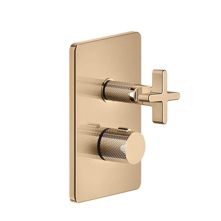 Inciso 2-Way Thermostatic Diverter And Volume Control Trim - 58234 Bathroom Accessories GESSI Warm Bronze PVD