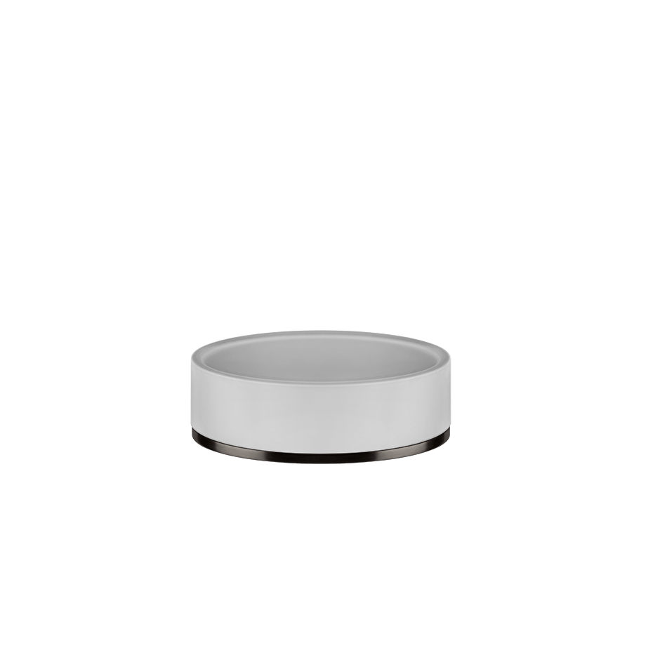 Inciso Soap Holder - 58525 Bathroom Accessories GESSI Black Metal Brushed PVD