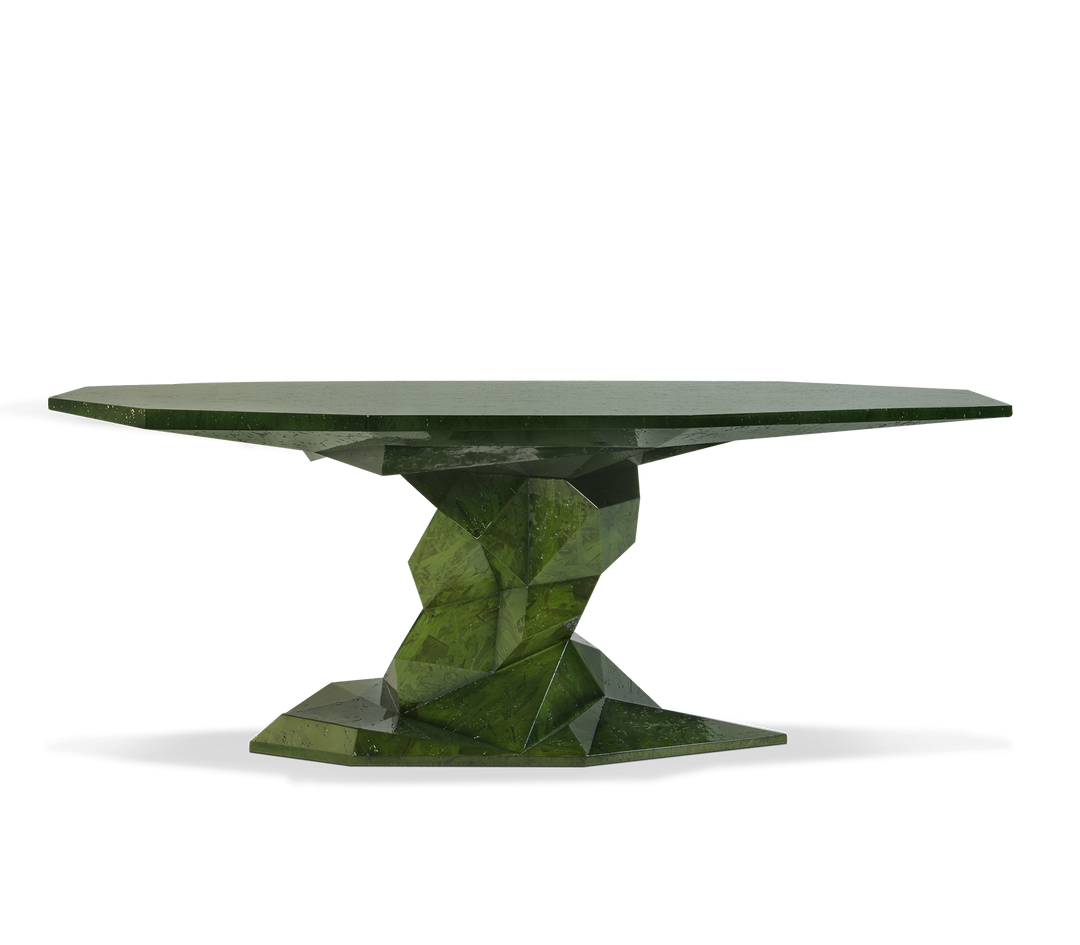 bonsai silver dining table Dining Tables Boca Do Lobo Green Lacquer