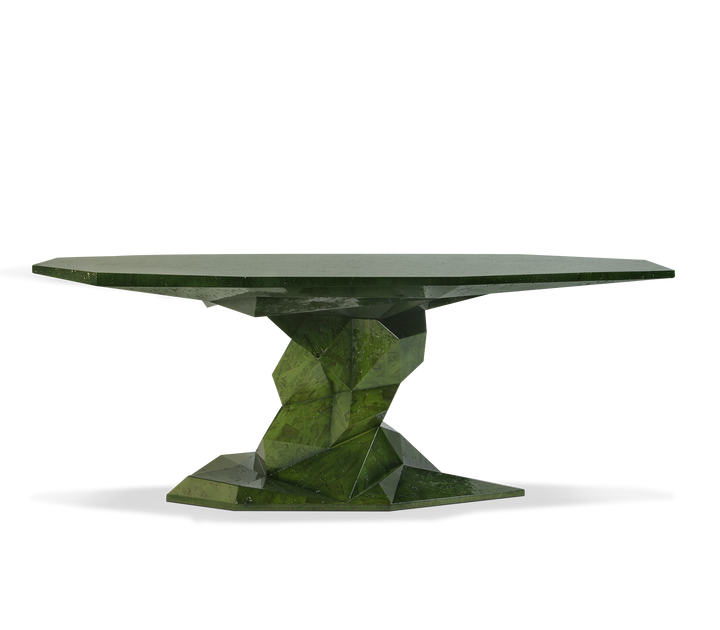 bonsai silver dining table Dining Tables Boca Do Lobo Green Lacquer