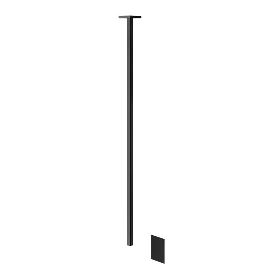 Sensor Taps External part for Ceiling-mounted Electronic mixer with temperature and wa - 59024 Built In Parts GESSI Black Metal PVD