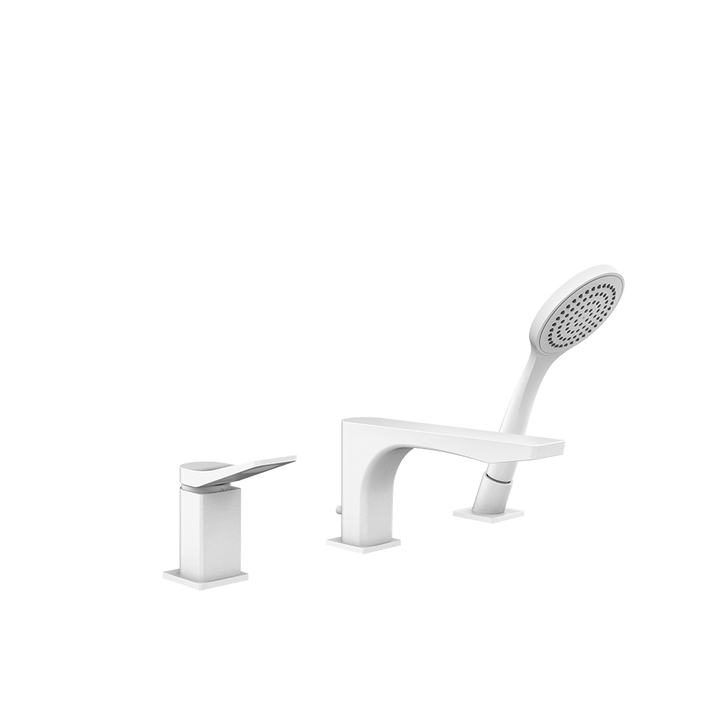 Rilievo Three Hole Bath Mixer- 59037 Bathroom Accessories GESSI Matte White