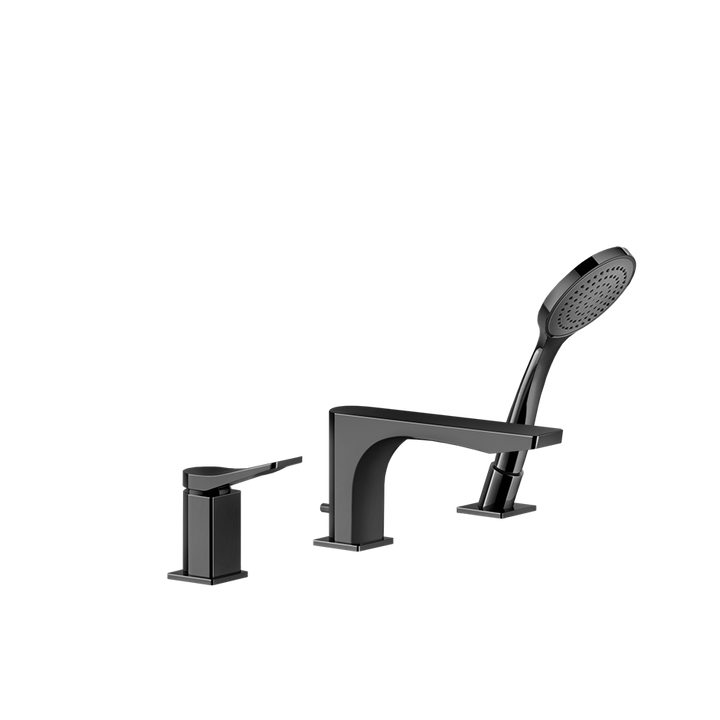 Rilievo Three Hole Bath Mixer- 59037 Bathroom Accessories GESSI Black Metal PVD