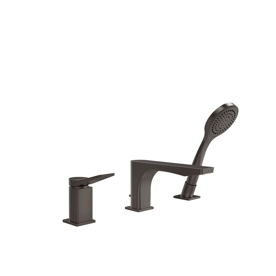 Rilievo Three Hole Bath Mixer- 59037 Bathroom Accessories GESSI Black Metal Brushed PVD