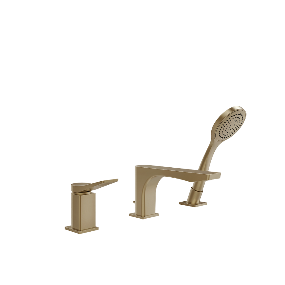 Rilievo Three Hole Bath Mixer- 59037 Bathroom Accessories GESSI Warm Bronze Brushed PVD